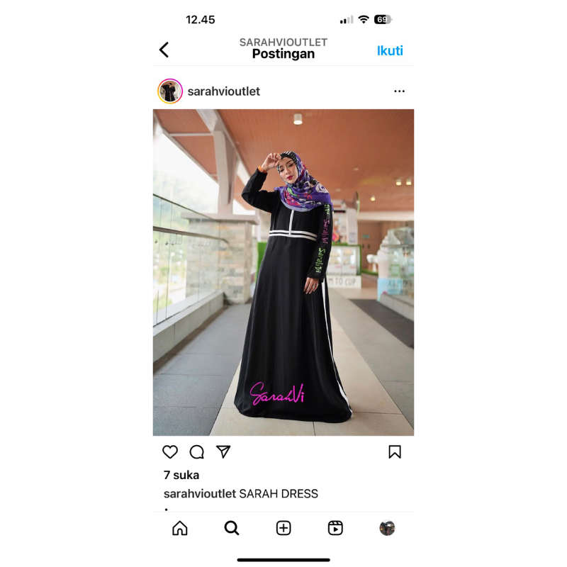 Dress Sarah Vi Hitam