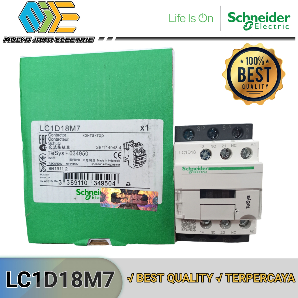 Kontaktor Schneider / Contactor teSys-D LC1D18M7 3p LC1D18 220 VAC