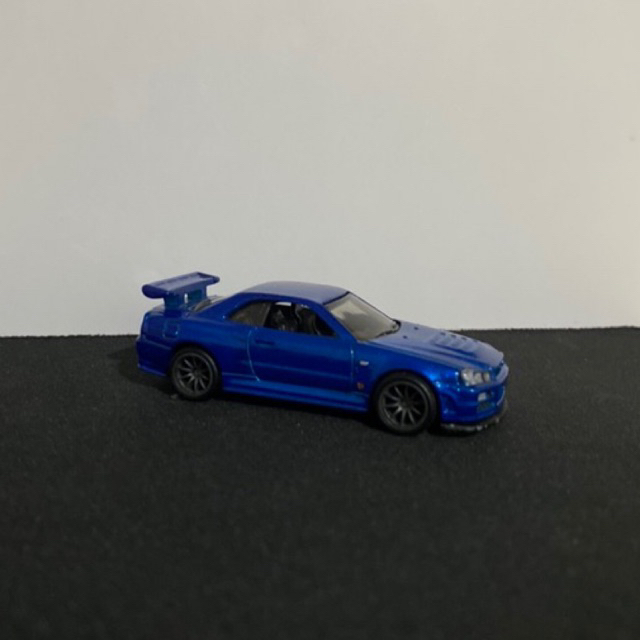 Hotwheels Premium Skyline r34 Blue fast furious Loose