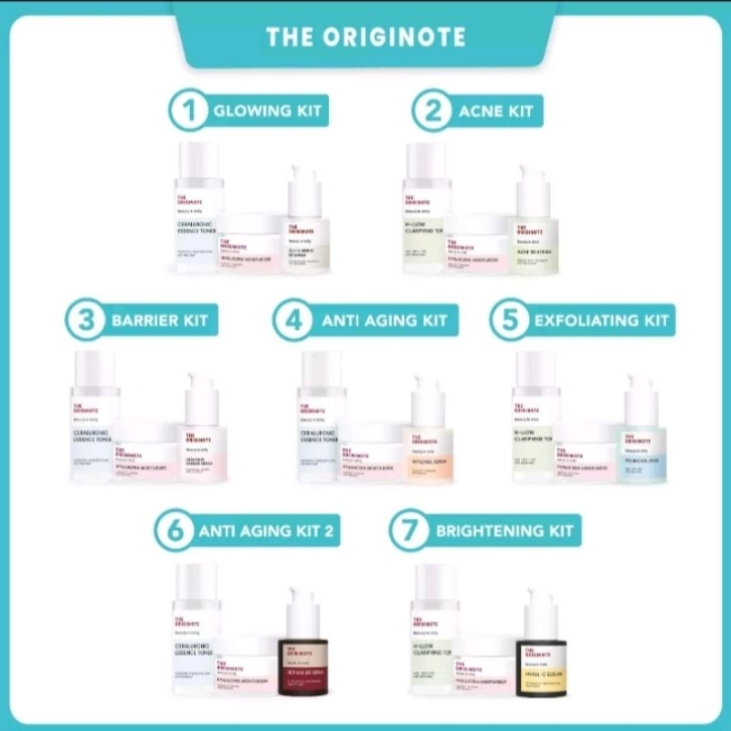 SPECIAL BUNDLE 3in1 The Originote Paket Skincare Moisturizer Serum Toner