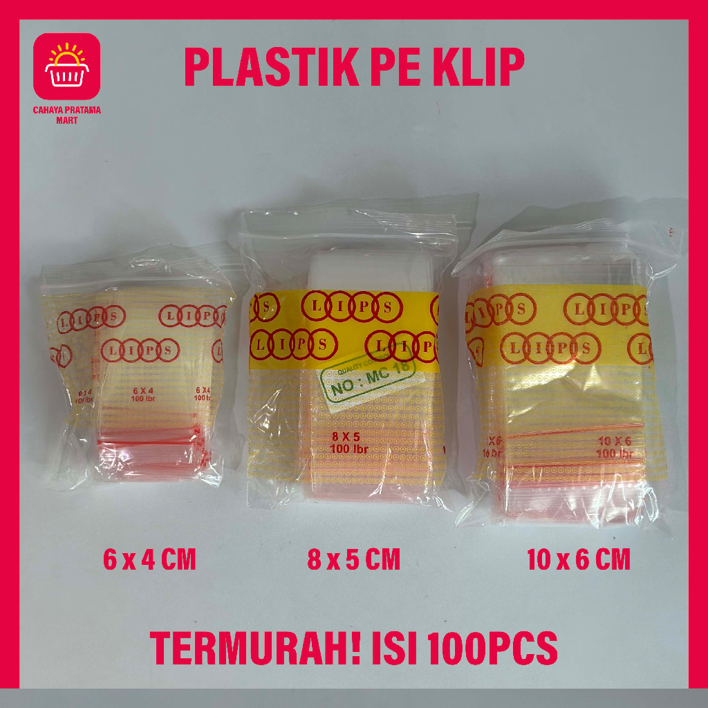 PLASTIK KLIP / PLASTIK ZIPLOCK Plastik klip 5x8 6x10 4x6 7x10 10x15 12x20 kantong plastik klip PE kl