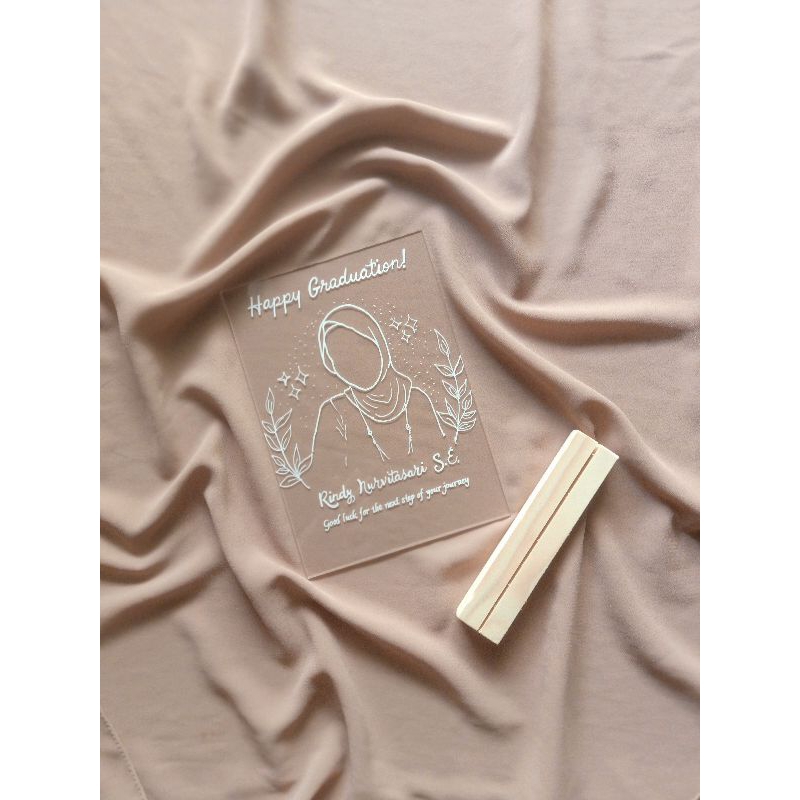 A5 Acrylic Lettering / Shilouette Acrylic / Kado Wisuda / Gift Wisuda / Kado Ulangtahun / Gift Box C