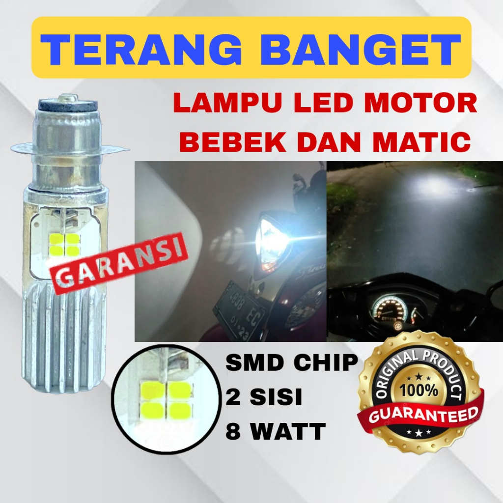 Lampu Led Motor Beat M2B H6 Arus Ac Dc / Lampu Led Motor Vario New Old 125 150 / Lampu Led Motor Beb