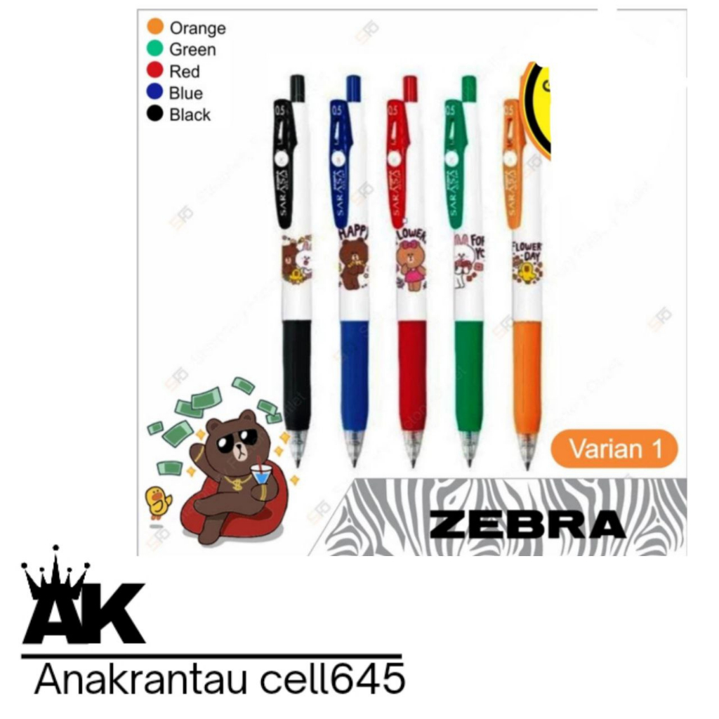 

pen gen zebra sarasa 0,5mm-line series-varian 1, Hijau