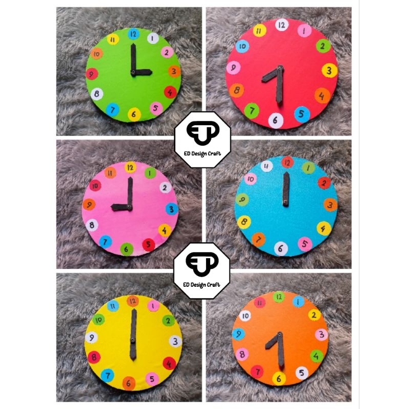 Prakarya jam dinding mainan dari kardus/tugas prakarya jam