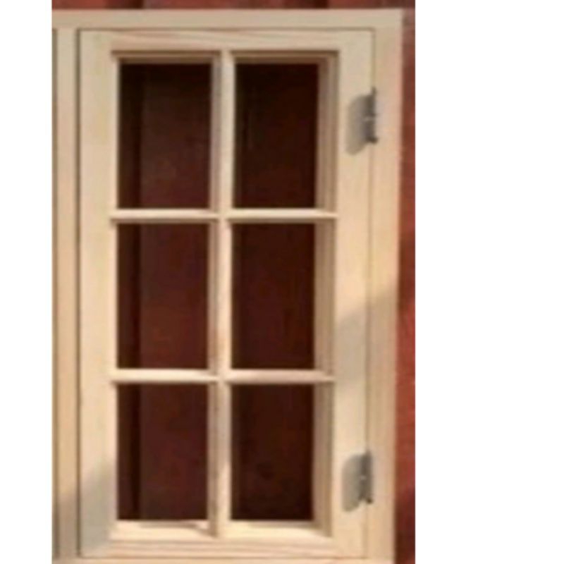 Daun dan kusen jendela kaca riben hitam