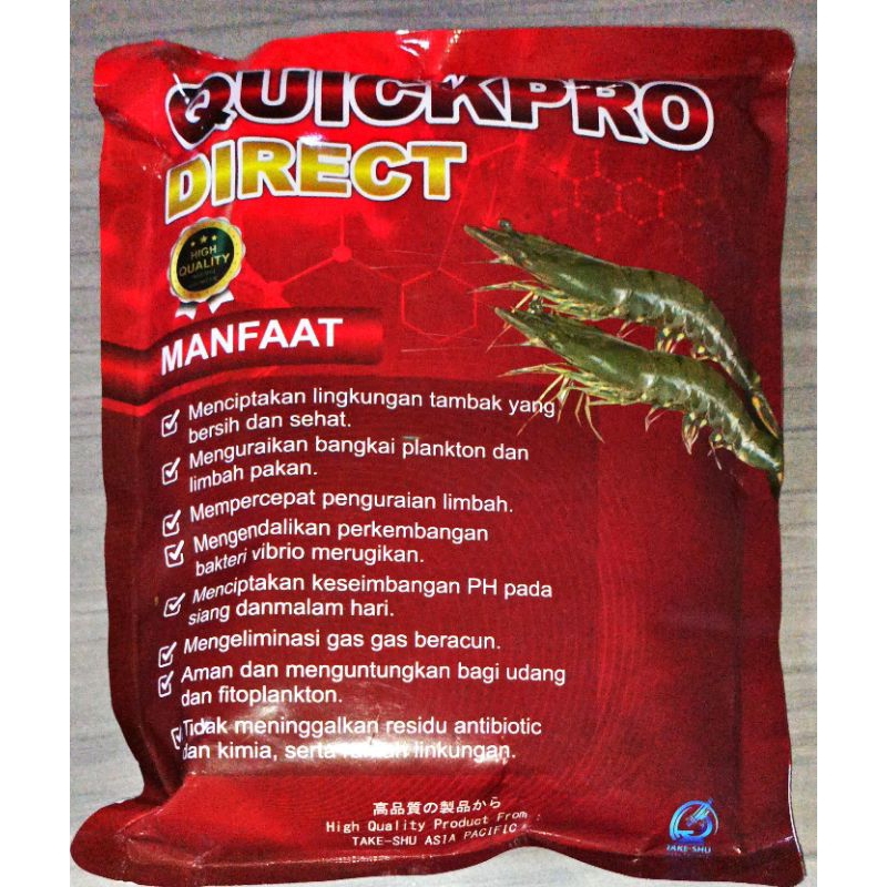QUICKPRO DIRECT BAKTERI PROBIOTIK GOLONGAN BACILLUS UNTUK UDANG DAN IKAN BERKUALITAS BERFUNGSI MENGU