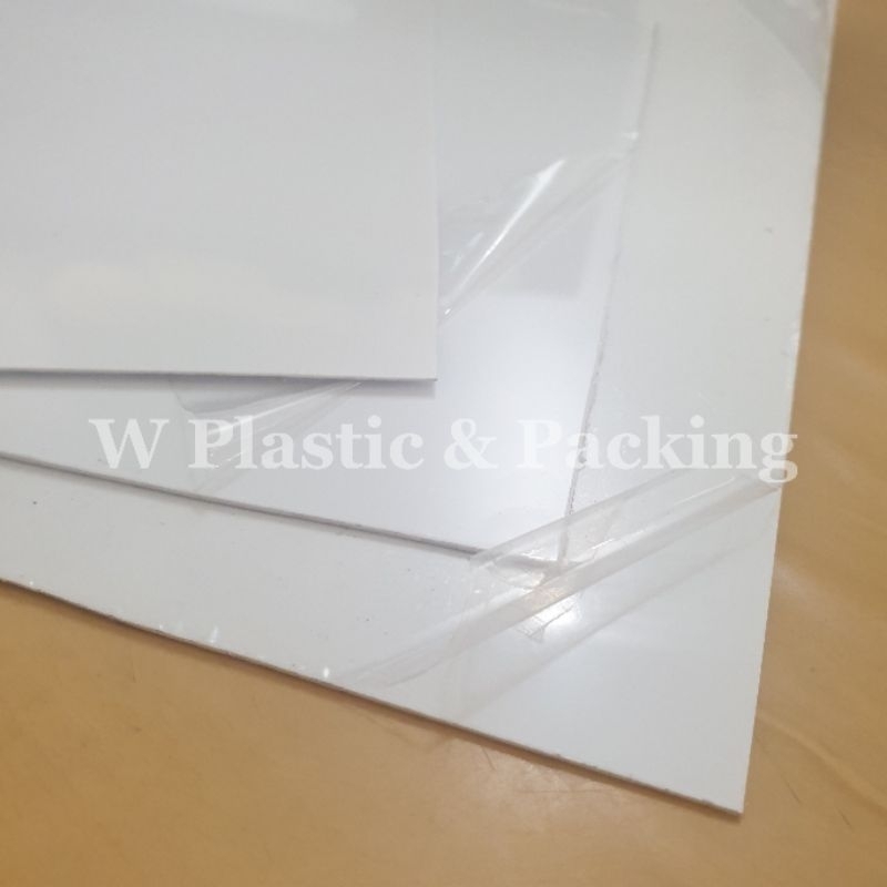 PVC putih lembaran / PVC white glossy 0,5mm x 100 x 200cm