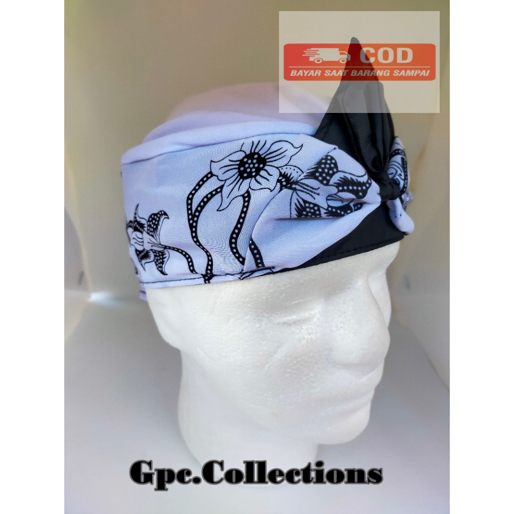 Blangkon Motif PGRI Dewasa - Ikat Kepala Motif PGRI Dewasa COD
