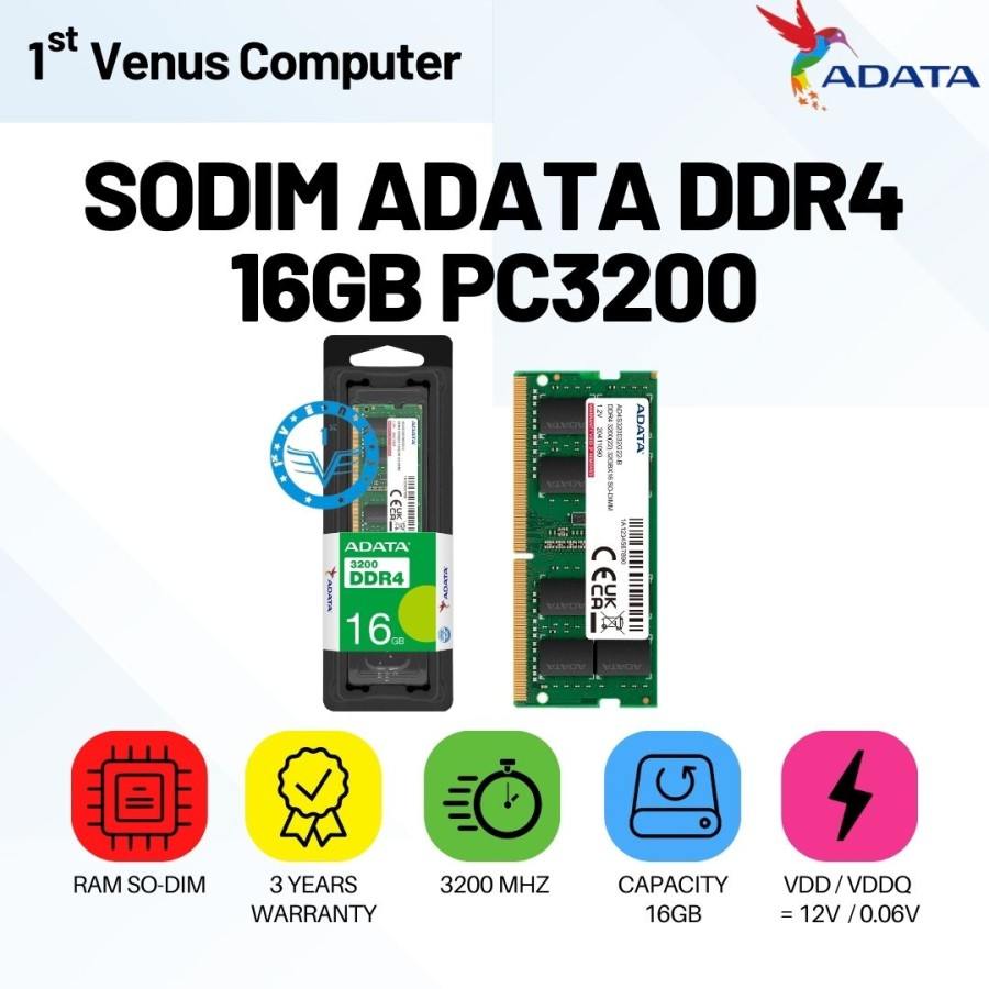 MEMORY LAPTOP ADATA SODIM DDR4 16GB PC3200 RAM LAPTOP 16GB / MEM53-ADA
