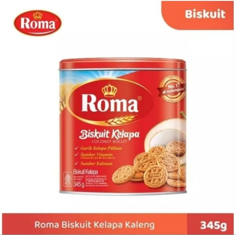 Biscuit Roma Kelapa Kaleng 345gr
