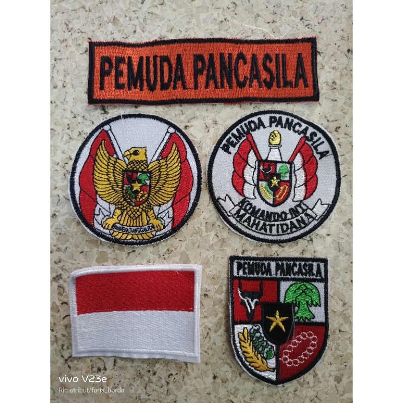 bordir logo pemuda pancasila 1 set logo koti bet pemuda pancasila