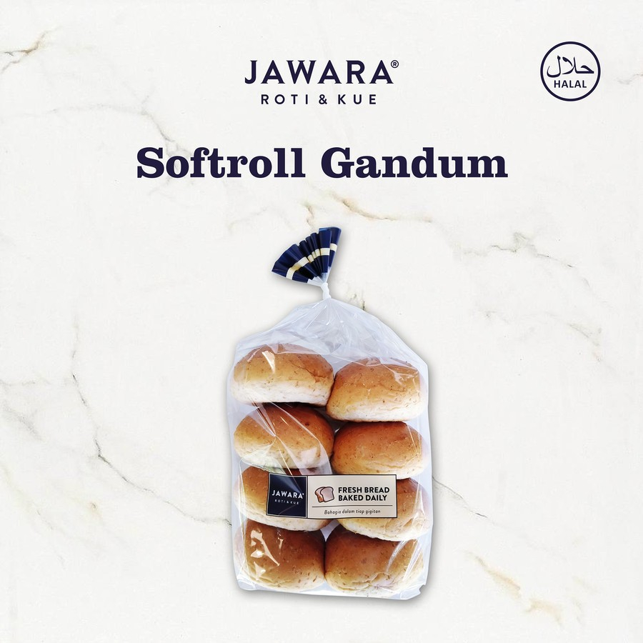 

Jawara Roti & Kue - Soft Roll Gandum Halal / Roti Gandum / Wheat Bread