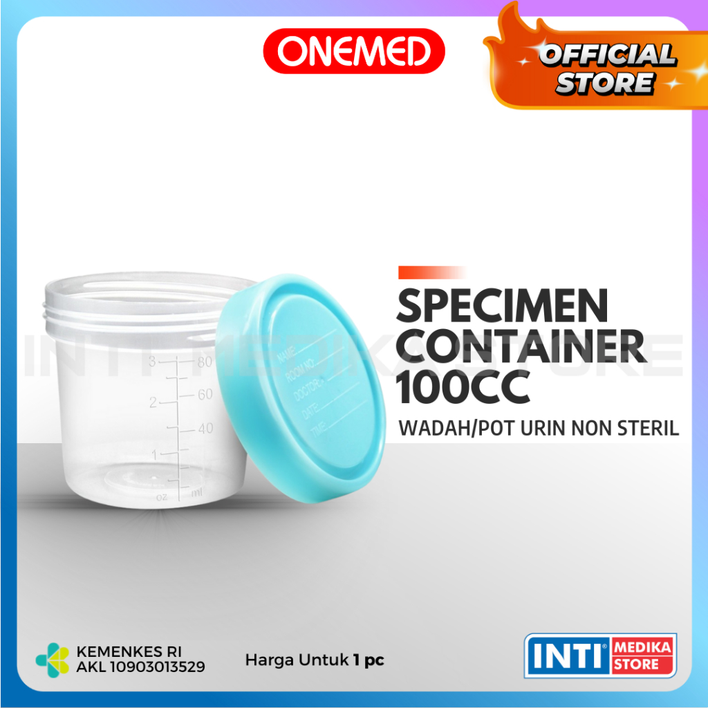 ONEMED - Specimen Container 100ml | Wadah Pot Urine Non Steril