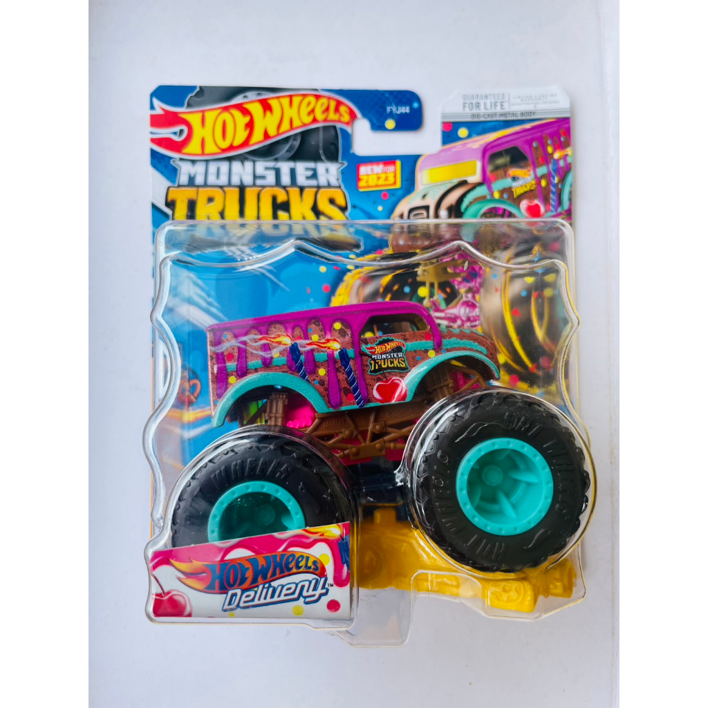 HOTWHEELS HOT WHEELS MONSTER TRUCKS TRUK DIARY DELIVERY PINK DIECAST MINIATUR MOBIL MAINAN MOBILAN A