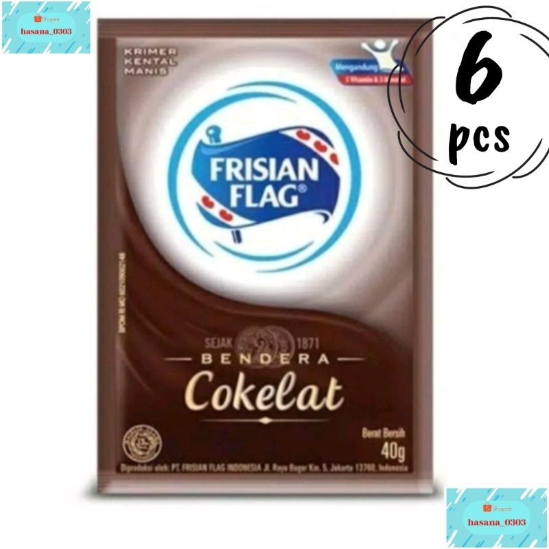 

Frisian Flag Bendera Coklat 1Renteng isi 6Sachet