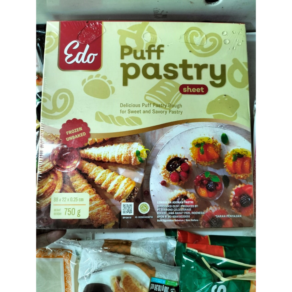 [INSTANT & SAMEDAY ONLY] Edo Puff Pastry Isi 5 lembar 750gr