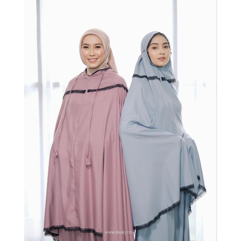 Mukena Renda Travel 2in1 - Mukena Polos - Mukena 2in1 - Mukena Dauky