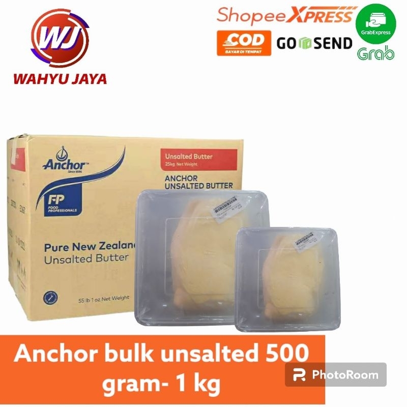 

Anchor bulk butter unsalted repack 500 gram- 1 kg