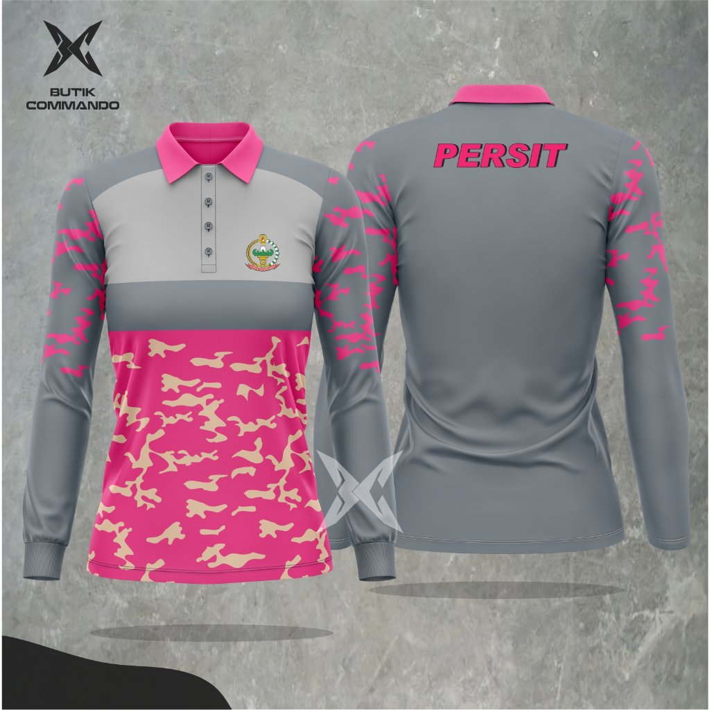Kaos Jersey Olahraga Wanita Kaos Dryfit Premium Persit Lengan Panjang