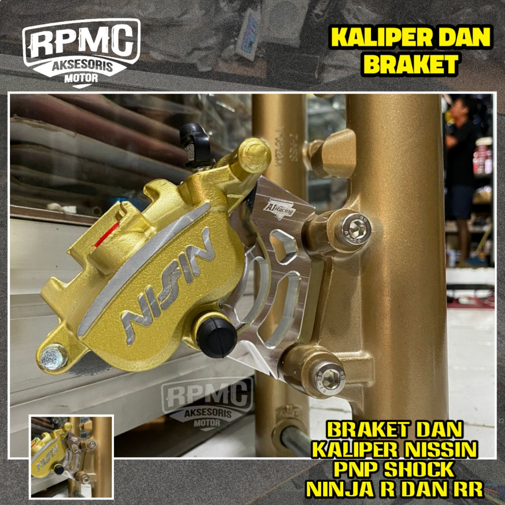 BREKET KALIPER CNC RCB NIISINN TIGER MEGAPRO DISC 280 300 320 DUDUKAN KALIPER DEPAN RCB SHOCK NINJA 