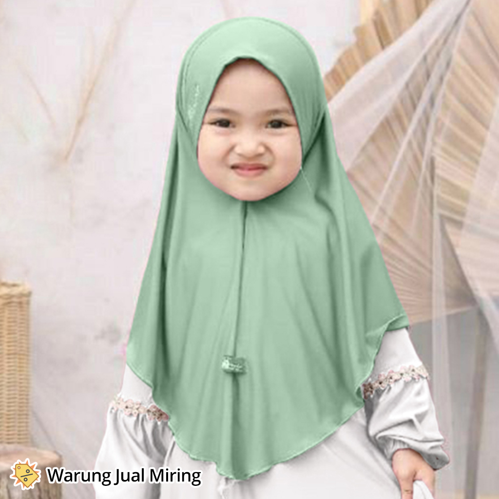 Jilbab Pet Instan Anak 1-12 Tahun Jersey Spandex Premium Kerudung Hijab Bergo Pashmina Murah Pad Ins