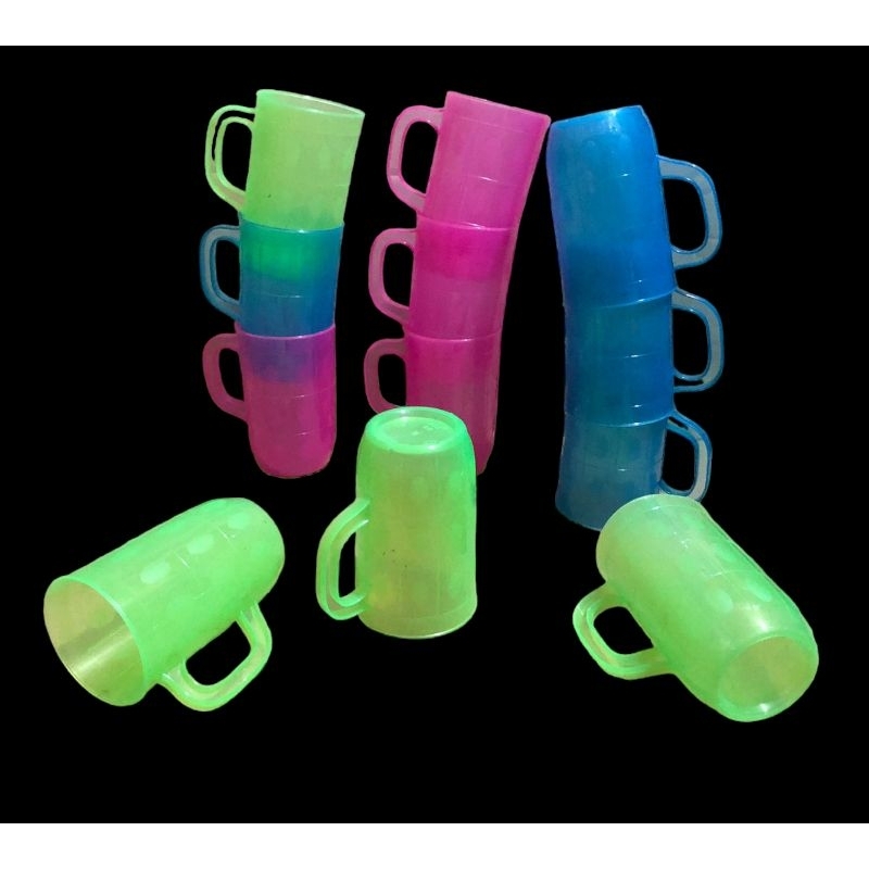 CANGKIR PLASTIK WARNA / GELAS PLASTIK SSJ