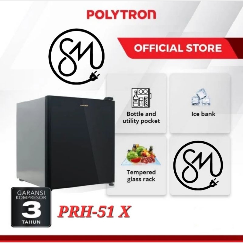 Kulkas Portable Polytron PRH-51 X R minibar 51X 51R PRH51 mini bar