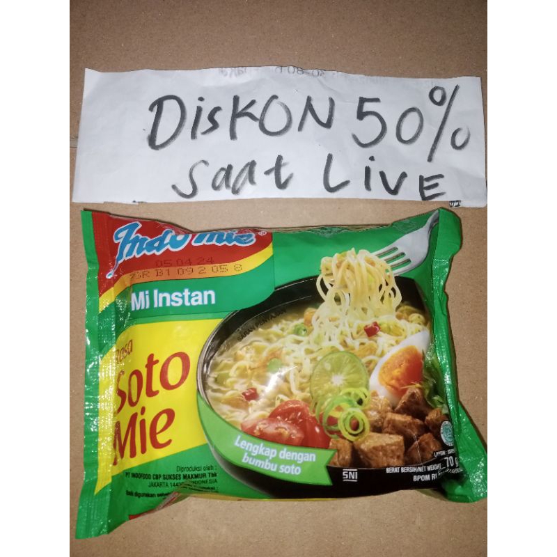 

paket Indomie rasa soto