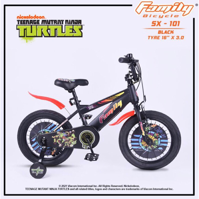 Sepeda Anak Ninja Turtles BMX Family 16 inch SX 101 TMNT