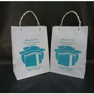 

Paperbag tas kertas kraft putih P15 L9 T21 FREE DESAIN