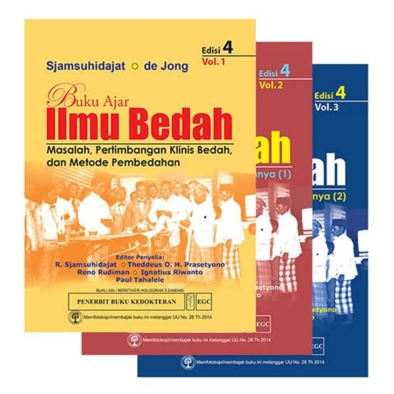 Buku ajar ilmu bedah edisi 4 set Original