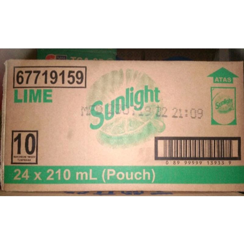 Sunlight Lime 24x210ml | Kemasan 1Dus