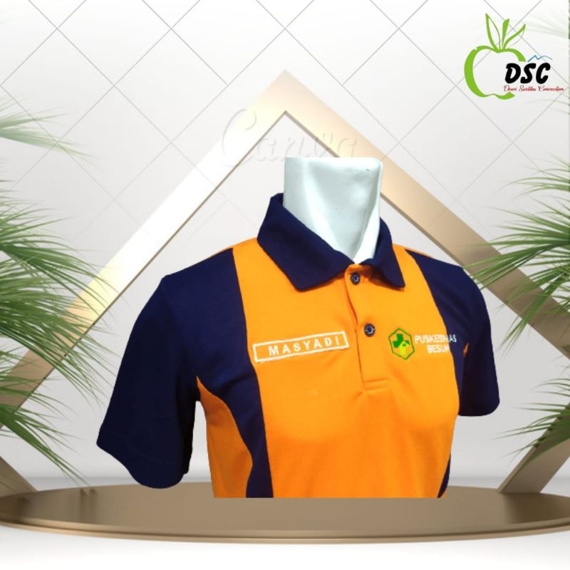 Kaos polo murah kaos kerja bisa costum kaos puskesmas