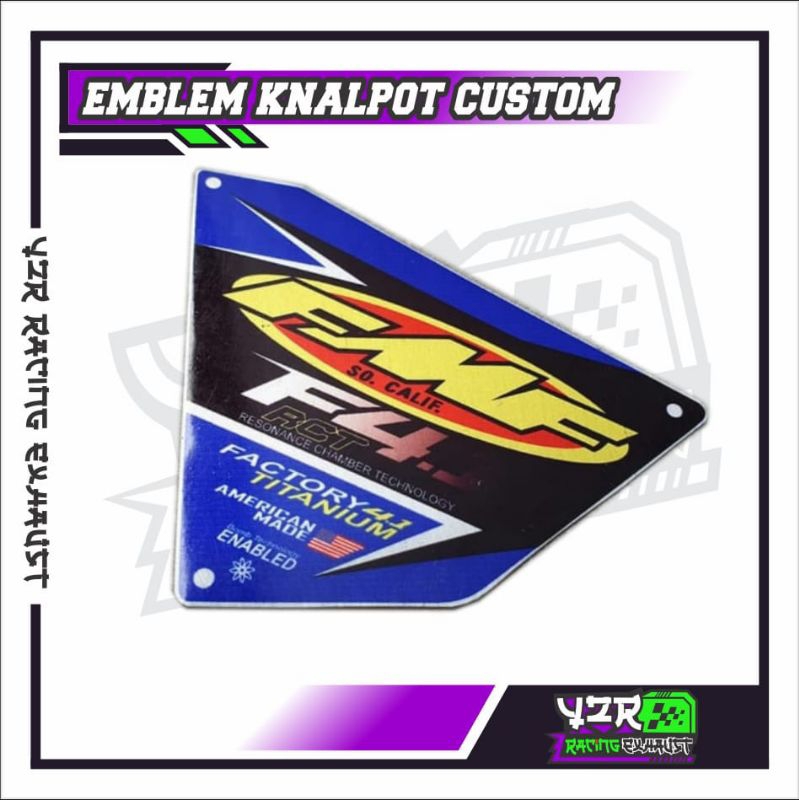 EMBLEM KNALPOT RACING MERK FMF F4