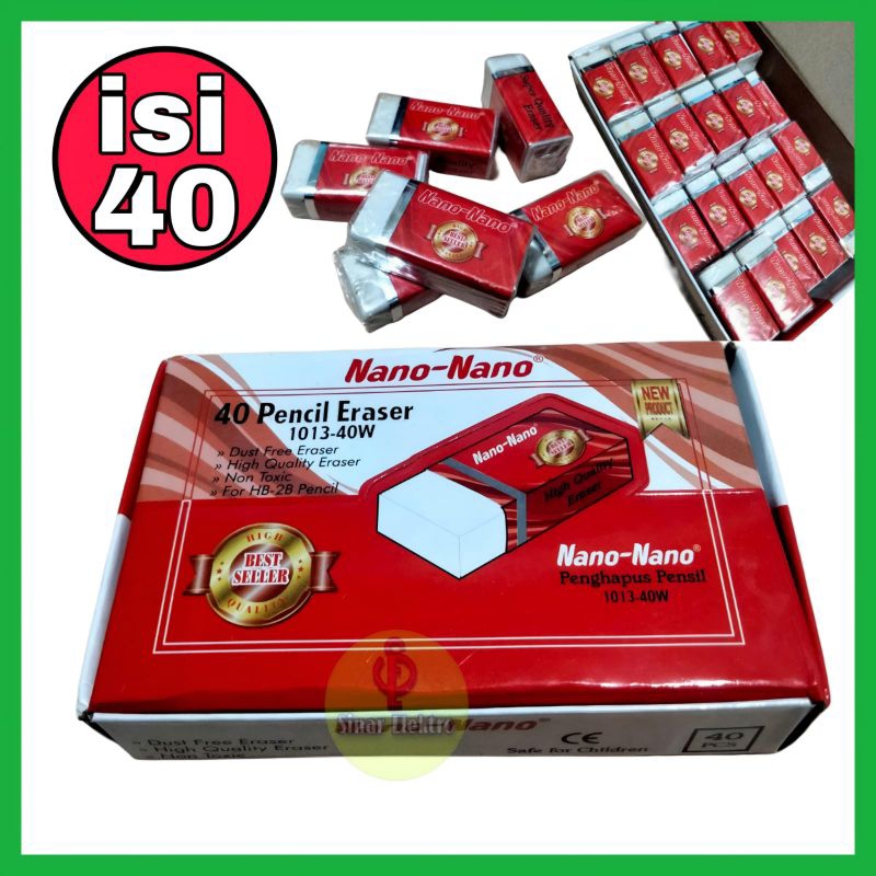 

Penghapus Pensil Putih 1 Kotak Isi 40 Pcs