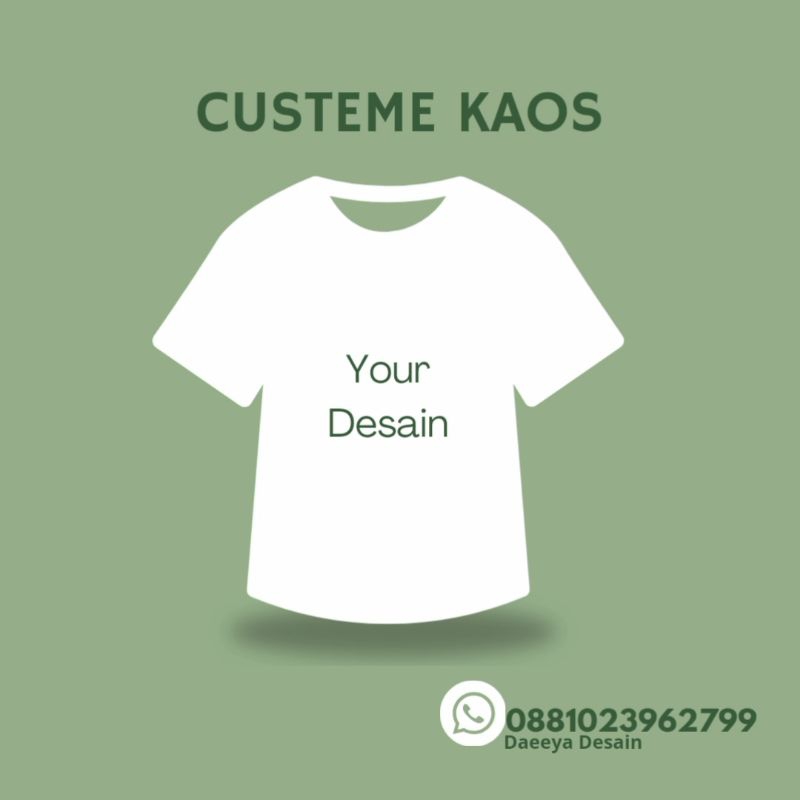 CUSTUME KAOS/POTO SENDIRI/ ANIMASI/ KATA-KATA/ STREETWEAR/ COSTUME DESAIN