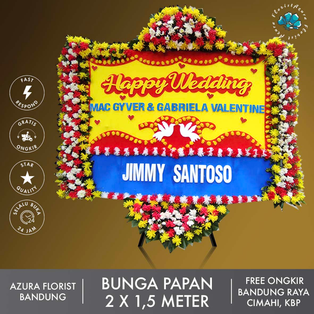 Karangan Bunga Papan Duka Cita Congratulations Wedding Bandung FULL