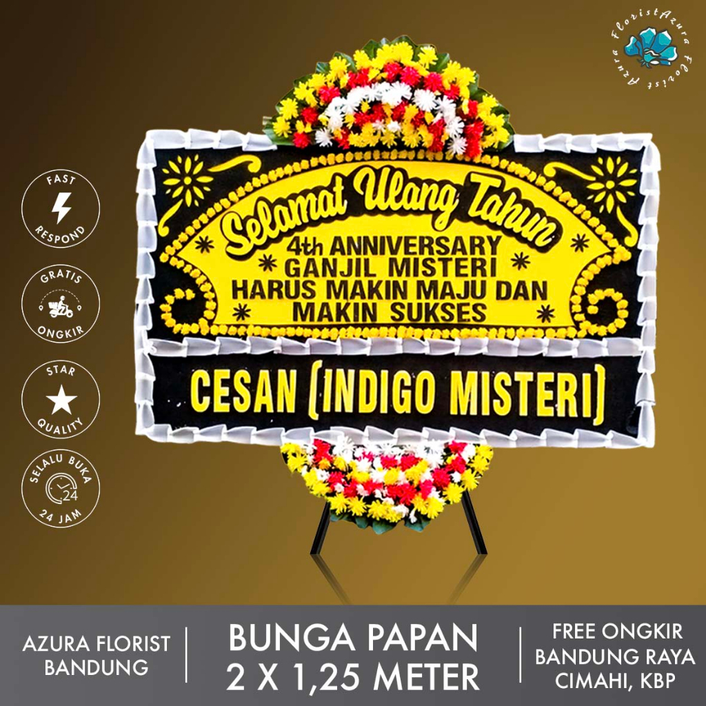 Karangan Bunga Papan Duka Cita Congratulations Wedding Bandung Reguler