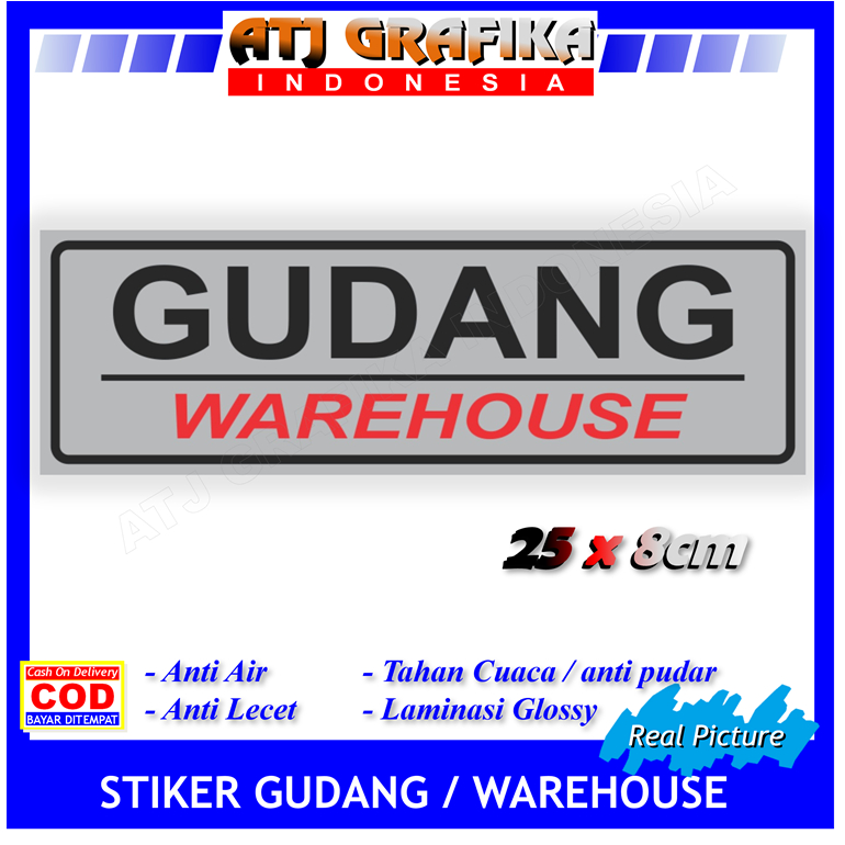 

Stiker label gudang warehouse sticker tempat penyimpanan toko kantor pabrik dll