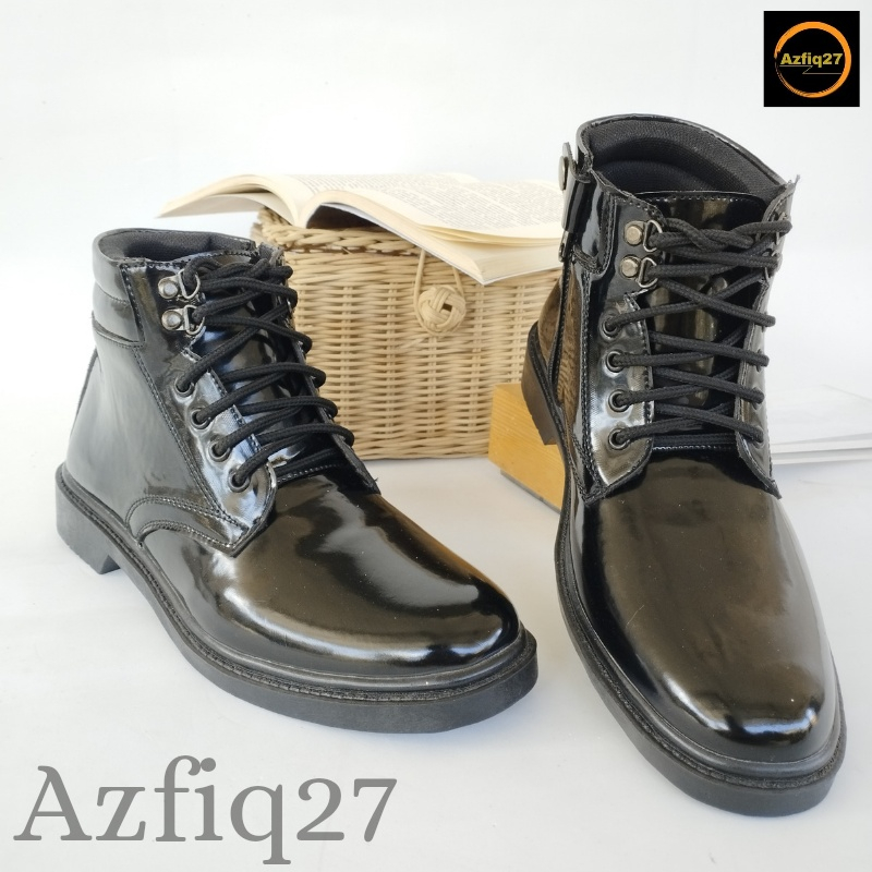 Sepatu Pdh Tni Polri Security Terbaru 100% Original Mengkilap Merk Azfiq27 #2