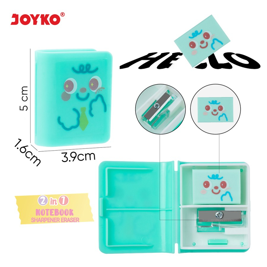 

Notebook Sharpener Eraser 2 in 1 Rautan dan Penghapus Joyko ER-131