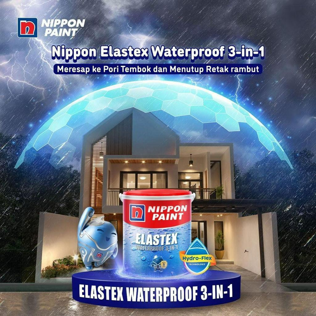 Elastex 1 kg Cat Pelapis anti Bocor Elastex Cat Waterproof Nippon Paint