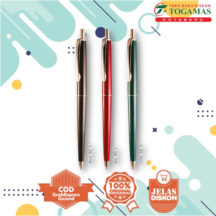 

Ballpen Masterpen Zebra Black Ink Black Barrel / Green Barrel / Red Barrel