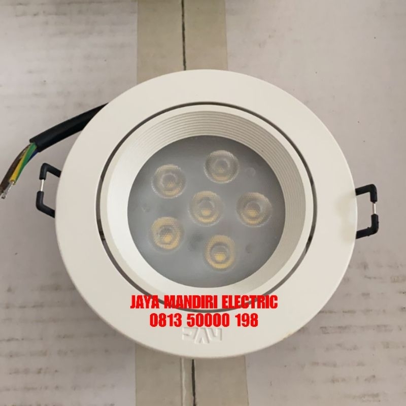 Lampu downlight NVC 6watt kap lampu down light led nvc 6w 6 watt putih 5700k