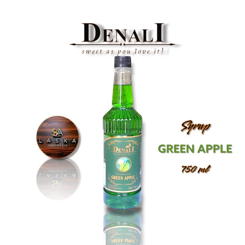 

Denali Green apple Syrup 750 ml - Sirup Green apple Merk Denali - Sirup Rasa apel Hijau