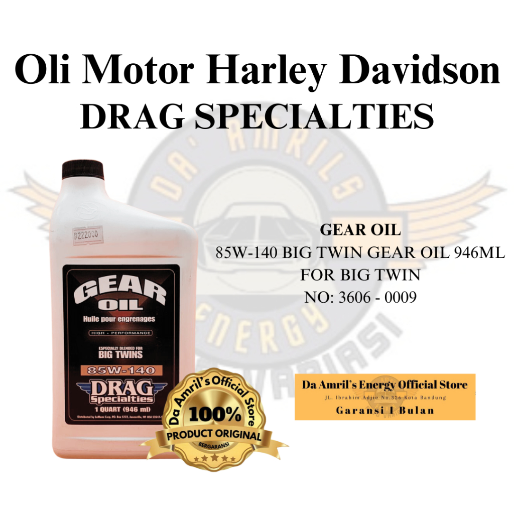 Oli Motor Drag Specialties Gear Oil 85W-140 (BIG TWINS)