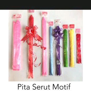 

Pita Serut Motif 10pcs / Pita Hiasan Kado / Pita Hampers / Pita serut 30mm