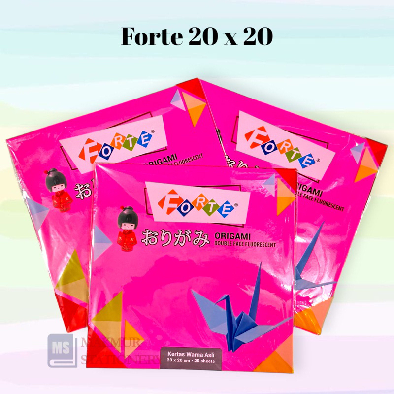 

Kertas Origami/Kertas Lipat Forte (isi 25) 20 x 20 CM