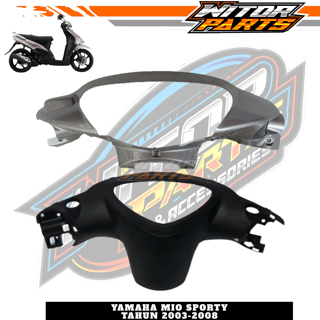 Batok Kepala Depan Belakang Mio Sporty Silver / Cover Batok Lampu Depan Belakang Yamaha Mio Sporty M